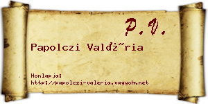 Papolczi Valéria névjegykártya